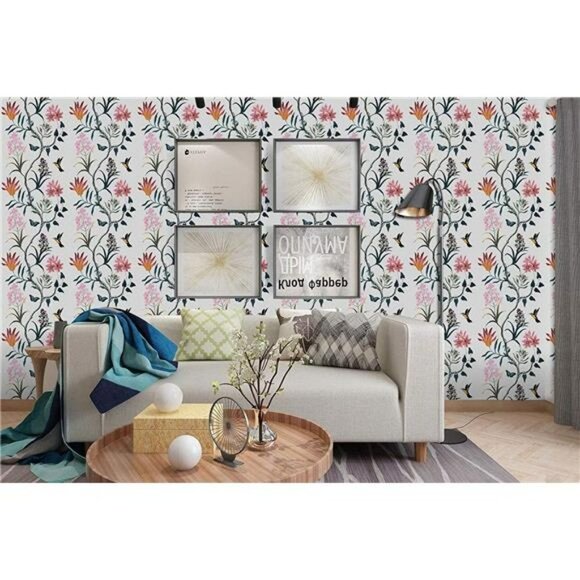 Floral Peel and Stick Wallpaper Floral Vintage Contact Paper 7.7" x 236" - Picture 5 of 6